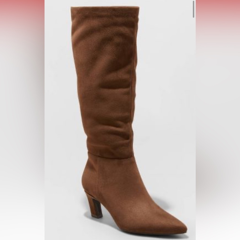 Women’s Raye tall brown dress boots. 2.5” heel. Size 9